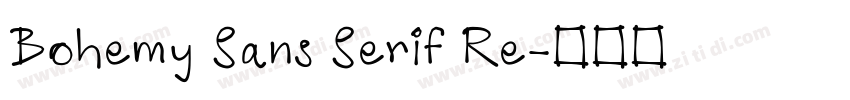 Bohemy Sans Serif Re字体转换